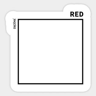 black and red square Sticker